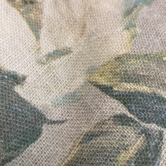 Bryn Walker Skirt Womens Small Gray Tan Floral Linen Knee Length Ruffle Trim - Picture 5 of 10